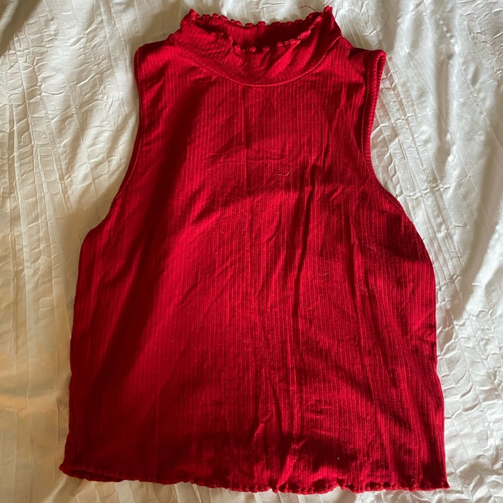 High neck cropped top